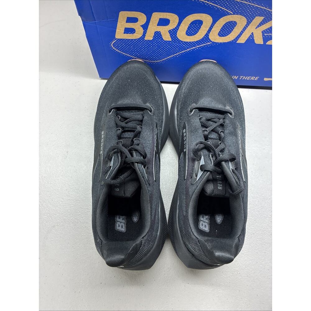 New Brooks Revel 9 Shoe Black Black Gum Women's 9.5 B 120489-1B-070 With Box - Picture 5 of 7